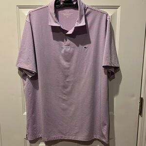 Vineyard Vines Men's pink and blue Striped Shirt XXL
